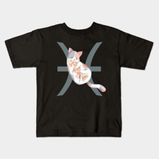 Kitty Horoscope: Pisces Kids T-Shirt